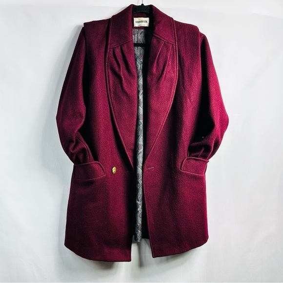 DonnyBrook Jackets & Blazers - Vintage DonnyBrook 80% Wool Women’s Sz 10 Burgundy Pea Coat
